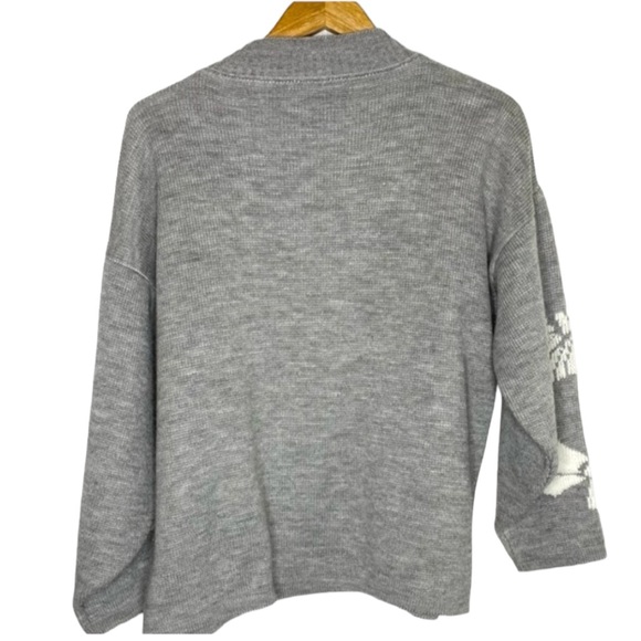 Vintage 90’s Bow Themed Sweater Gray White Bows Size XL - Picture 2 of 7